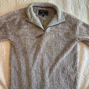 TRUE GRIT FROSTY CORD PILE 1/4 ZIP PULLOVER